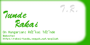 tunde rakai business card